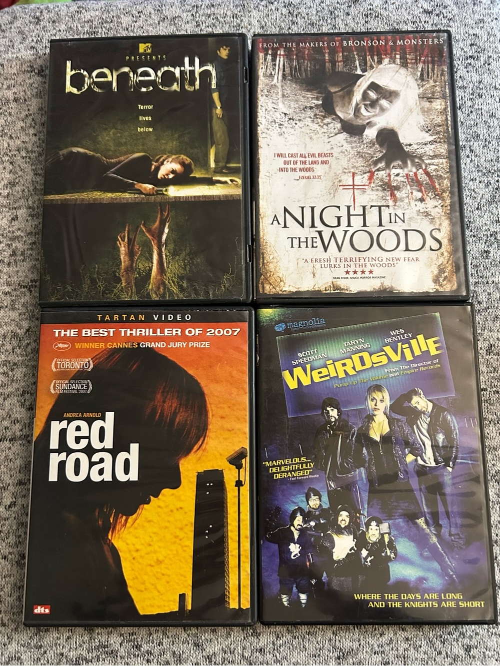 Horror Thriller Movie DVD Bundle of 4 Tested Indie Zombie Slasher Psychological